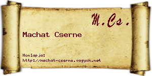 Machat Cserne névjegykártya